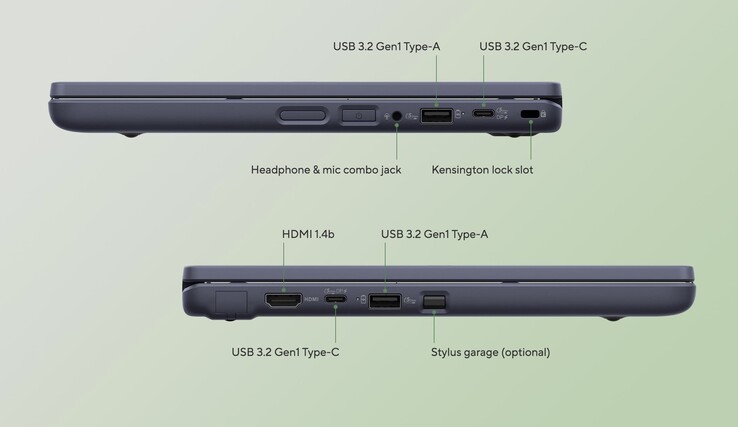 De Asus CR-serie beschikt over een gezonde selectie poorten. (Afbeeldingsbron: Asus)