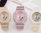 De nieuwe Casio G SHOCK GMAP2100-serie voor dames: Van links naar rechts: GMA-P2100ST-9A, GMA-P2100ST-4A, GMA-P2100ST-7A. (Afbeeldingsbron: Casio)