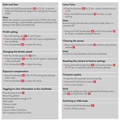 Instructies voor het instellen van bepaalde parameters via de duimknop (Afbeelding bron: Leica Rumors)