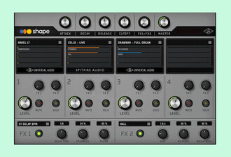 Het ingebouwde Shape virtuele instrument van LUNA (Afb. bron: Universal Audio)