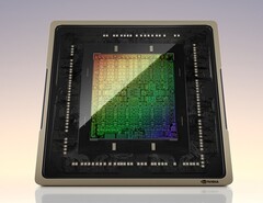 Een Ada Lovelace-chip blootgelegd voor de camera. (Afbeeldingsbron: Nvidia)