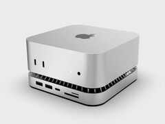 Het nieuwste product van RayCue is een vrij compacte oplossing om meer poorten en opslagruimte toe te voegen aan de nieuwe Mac mini. (Afbeeldingsbron: RayCue)