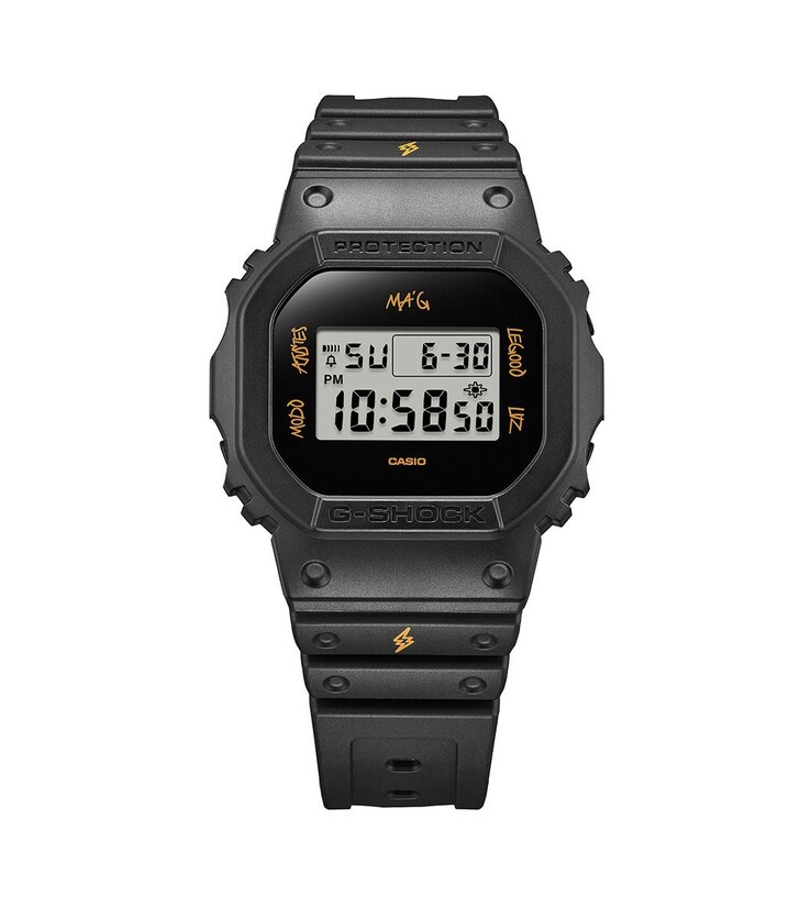 De Casio DWE-5600JB-1A9ER met zwarte behuizing en band. (Afbeeldingsbron: Casio)