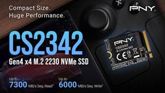 PNY&#039;s aankomende snelle CS2342 M.2 2230 SSD werkt met Steam Deck, Asus ROG Ally en andere draagbare game-apparaten (Afbeelding bron: PNY)