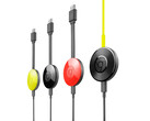 Een promotionele afbeelding voor de 2e generatie Chromecast van Google, weergegeven in verschillende kleuren. (Afbeelding Bron: Google)