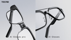 De Tecno AI Glasses en Tecno AI Glasses Pro zijn slimme brillen met AI-functies en geïntegreerde camera&#039;s. (Afbeeldingsbron: Tecno)