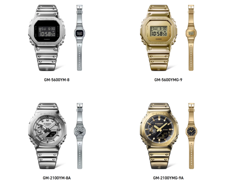 De Casio G-Shock Fine Metallic horloges zijn gelanceerd in het Verenigd Koninkrijk. (Afbeeldingsbron: Casio)