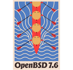 OpenBSD 7.6 officiële poster (Afb.bron: OpenBSD)