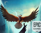 De Falconeer is nu gratis te downloaden in de Epic Games Store en voor onbepaalde tijd te bewaren. (Afbeeldingsbron: Tomas Sala / Epic Games Store - bewerkt)