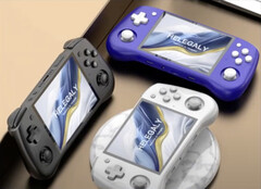 De nieuwe spelhandheld van Helegaly wordt mogelijk in drie kleuren op de markt gebracht. (Afbeeldingsbron: via Retro Handhelds)