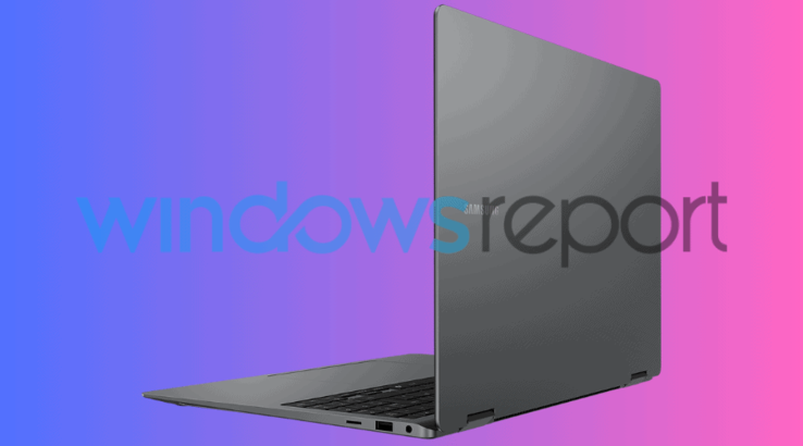 Samsung Galaxy Book 5 Pro 360 zijde (afbeeldingsbron Windows Report)