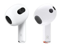 Links: Apple AirPods (3e generatie) | Rechts: Samsung Galaxy Buds 3 (Afbeeldingsbron: Apple, Samsung)