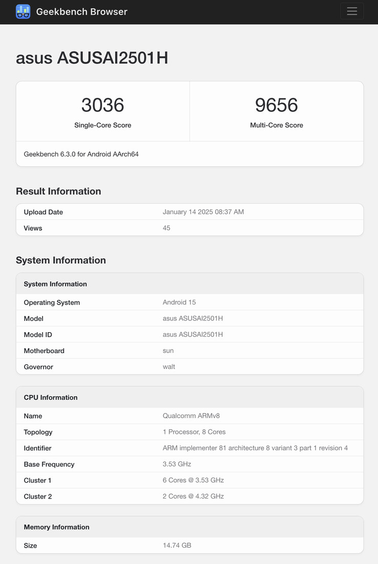 (Afbeeldingsbron: Geekbench)