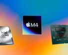 De Apple M4 leidt de Core Ultra 9 285K en de Ryzen 9 9950X in Geekbench 6 Single-Core benchmark. (Afbeeldingsbron: Apple, AMD, Intel, Unsplash, bewerkt)