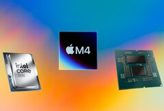 De Apple M4 leidt de Core Ultra 9 285K en de Ryzen 9 9950X in Geekbench 6 Single-Core benchmark. (Afbeeldingsbron: Apple, AMD, Intel, Unsplash, bewerkt)