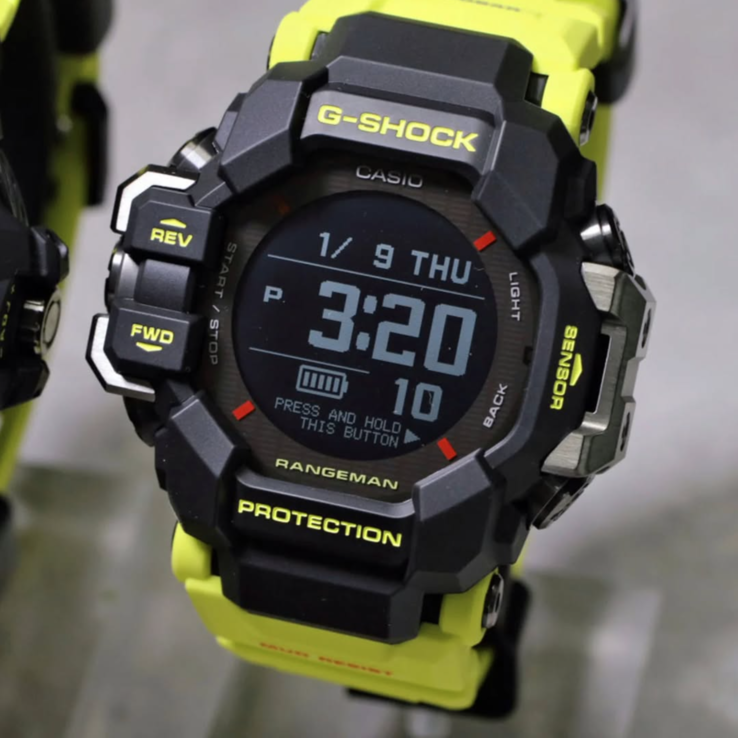 De Casio G-Shock GPR-H1000RY-1A9JF Rangeman is de meest hoogwaardige van de drie, met een prijs van ¥ 73.700 (~$ 478). (Afbeeldingsbron: @geesgshock op Instagram))