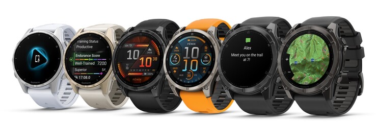 Varianten van de Garmin Fenix 8 (Afbeelding bron: Garmin)