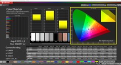 CalMAN ColorChecker (profiel: Native, kleurdoelruimte: P3)