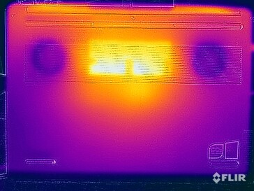 Stresstest oppervlaktetemperaturen (onder)