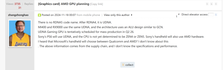 AMD's UDNA-architectuur heeft eindelijk een voorlopig releasevenster (bron: Chiphell)