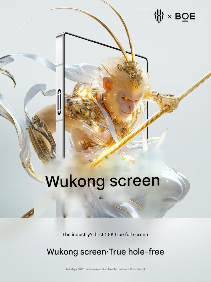 RedMagic 10 Pro met "Wukong-display" (Afbeeldingsbron: RedMagic - machine vertaald)