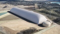 De gigantische kooldioxidebel die minstens 10 uur lang hernieuwbare energie kan opslaan. (Afbeeldingsbron: Energy Dome)