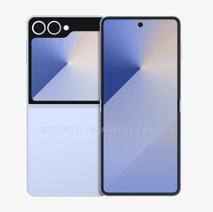 De Galaxy Z Flip7 heeft een doosachtiger ontwerp dan de huidige Galaxy Z Flip6. (Afbeeldingsbron: Android Headlines &amp; OnLeaks)