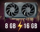 De 16 GB RX 7600 XT versloeg de 8 GB RX 7600 in meerdere moderne titels. (Afbeeldingsbron: AMD, Steam, bewerkt)