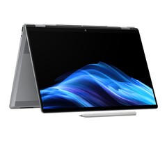 De HP OmniBook X Flip 16 convertible laptop wordt geleverd in een exclusieve Meteor Silver kleurstelling (Afbeelding bron: HP)