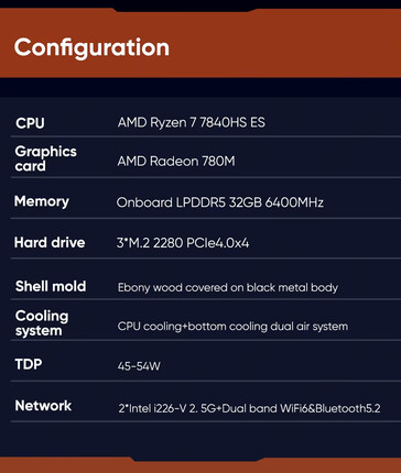 Specificatieblad van de mini PC (Afbeelding bron: Topton)