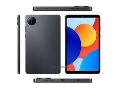 De renders onthullen de 8MP achterste cameramodule en de inscriptie &#039;Dolby Atmos&#039; op de onderrand van de Xiaomi Redmi Pad SE 8.7. (Bron: Sudhanshu Ambhore op X) 