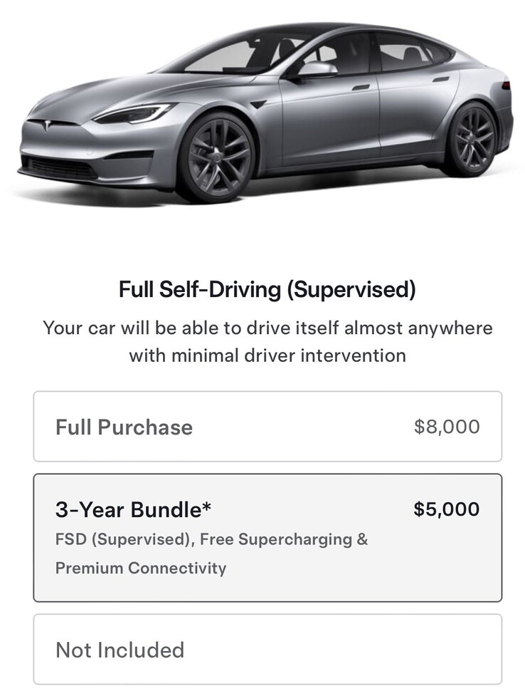 2024 Model S- en X-klanten krijgen Full Self-Driving (FSD), Premium Connectivity en onbeperkt Superchargen gedurende 36 maanden met het nieuwe Tesla-pakket van $5.000. (Afbeeldingsbron: Tesla)