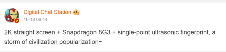 Het verslag van Digital Chat Station over de Redmi K80 (Beeldbron: Weibo - machine vertaald)