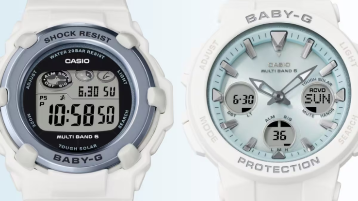 De Casio BGR-3003SP-7JR (links) en BGA-2510SP-7AJR (rechts) horloges. (Afbeeldingsbron: Casio)