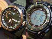 De Casio Pro Trek PRW-61ANS-3 (links) en PRG-340ANS-3 (rechts), afgebeeld. (Afbeeldingsbron: @geesgshock op Instagram)