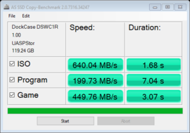 AS SSD-kopieerbenchmark