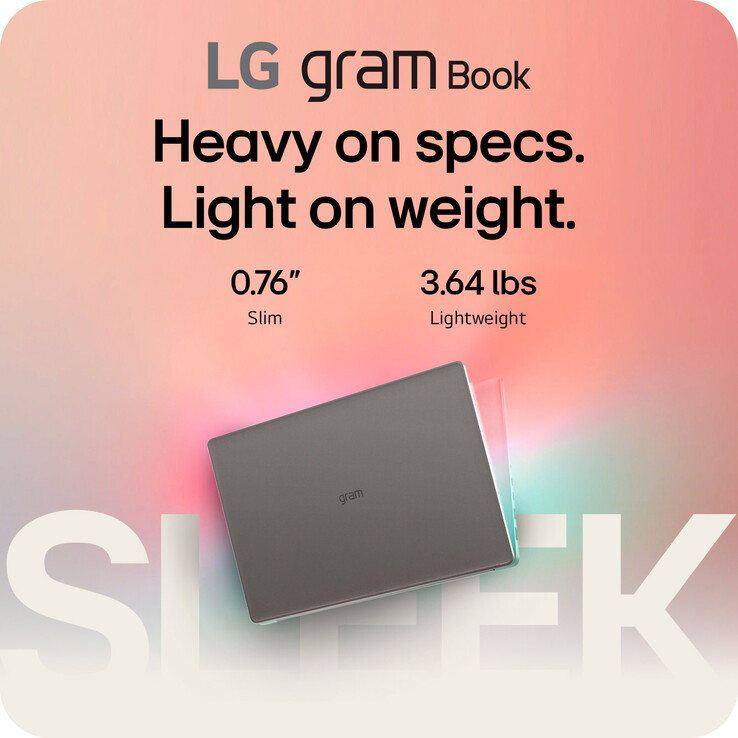 De LG Gram Book weegt 1,7 Kg (3,64 lbs) (Foto bron: LG)