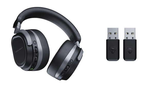 De Turtle Beach Stealth 700 (Gen 3) wordt geleverd met twee draadloze USB-zenders. (Afbeelding bron: Turtle Beach - bewerkt)