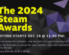 De uitslag van de 2024 Steam Awards is bekend (bron: Valve)