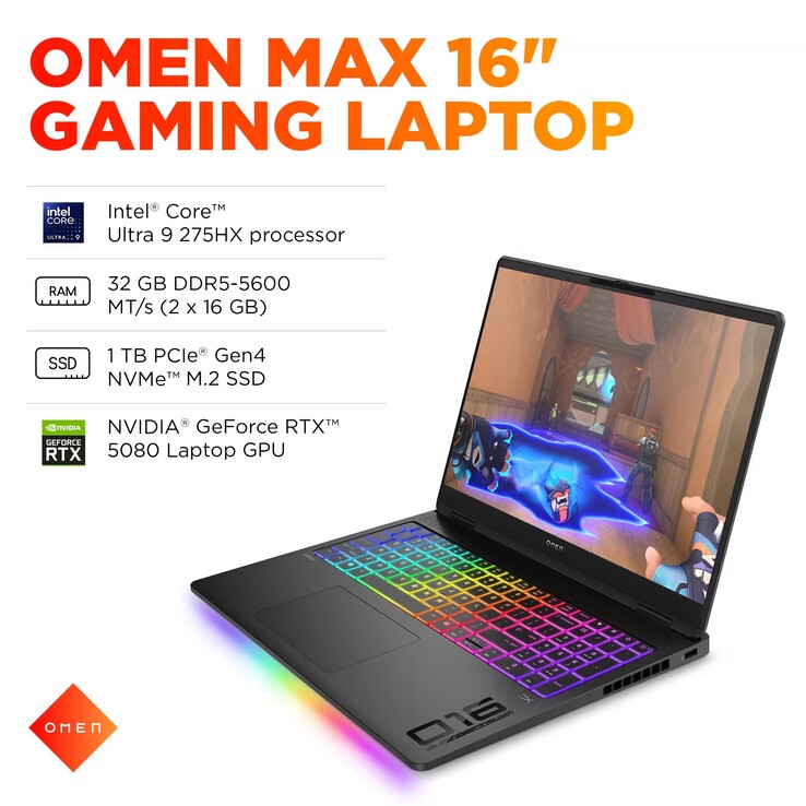 HP Omen 16 Max specificaties (bron: @MysteryLupin op X)