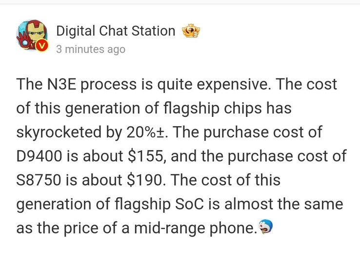 TSMC N3E is gedeeltelijk verantwoordelijk voor de prijsstijging van de Dimensity 9400 en Snapdragon 8 Gen 4. (Afbeeldingsbron: