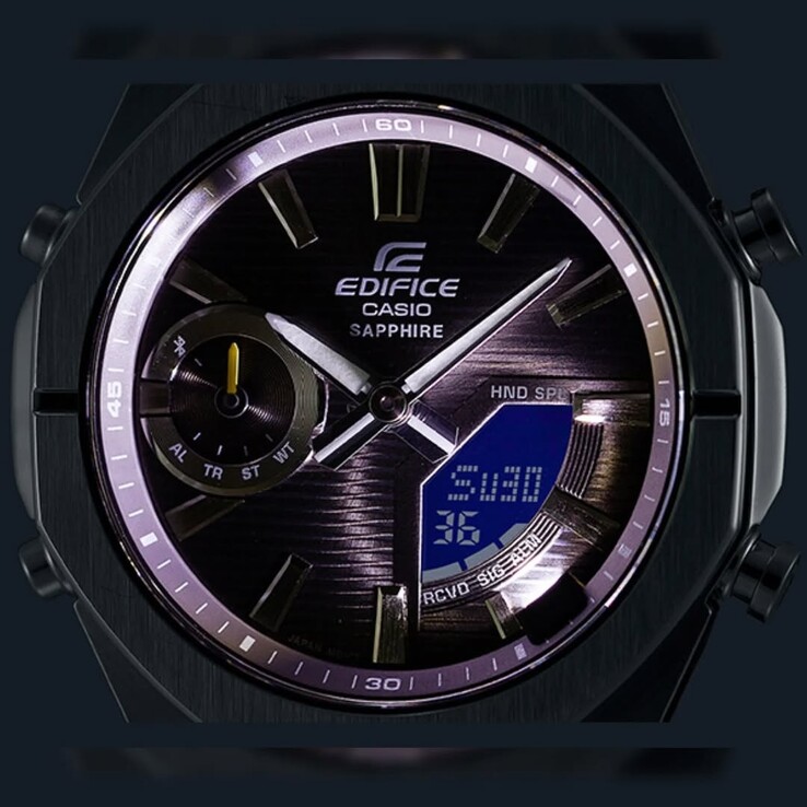 De Casio Edifice ECB-S100D modellen hebben Super Illuminator LED. (Afbeeldingsbron: @geesgshock)