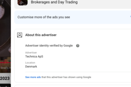 Eén blik op het veld "Over deze adverteerder" is genoeg om te weten dat er iets mis is. (Afbeeldingsbron: Screenshot - YouTube / Notebookcheck)