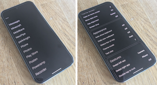 Met de app-lade kunt u apps verbergen die u nodig hebt, maar niet gebruikt, en met de launcher-instellingen kunt u aanpassen hoe uw startscherm eruit ziet (Afbeelding Bron: Notebookcheck)