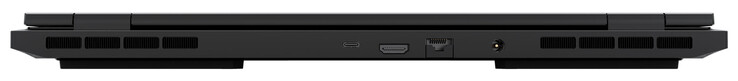 Achterkant: Thunderbolt 4 (USB-C; DisplayPort, Power Delivery), HDMI, Gigabit Ethernet, stroomaansluiting