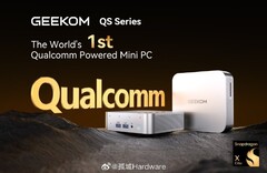 De Geekom QS-serie wordt de eerste consumenten mini-PC met de Snapdragon X Elite SoC. (Afbeeldingsbron: Weibo)