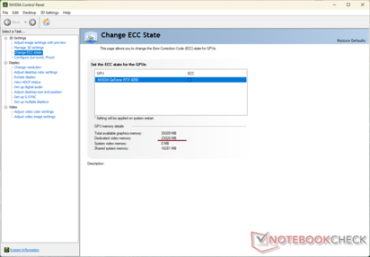 1.5 GB VRAM is toegewezen voor ECC