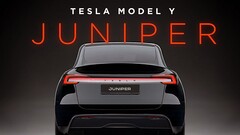 Render van de Model Y Juniper met achterlichtbalk (Afbeelding bron: DominicBRNKMN/X)