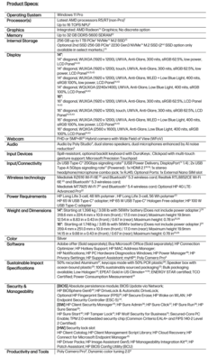 HP ProBook 4 G1a 14 en G1a 16: Specificaties. (Afbeelding Bron: HP)