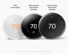 Nest Thermostat E, 3e en 4e generatie Nest Learning thermostaten, naast elkaar.  (Afbeeldingsbron: @MysteryLupin op X)